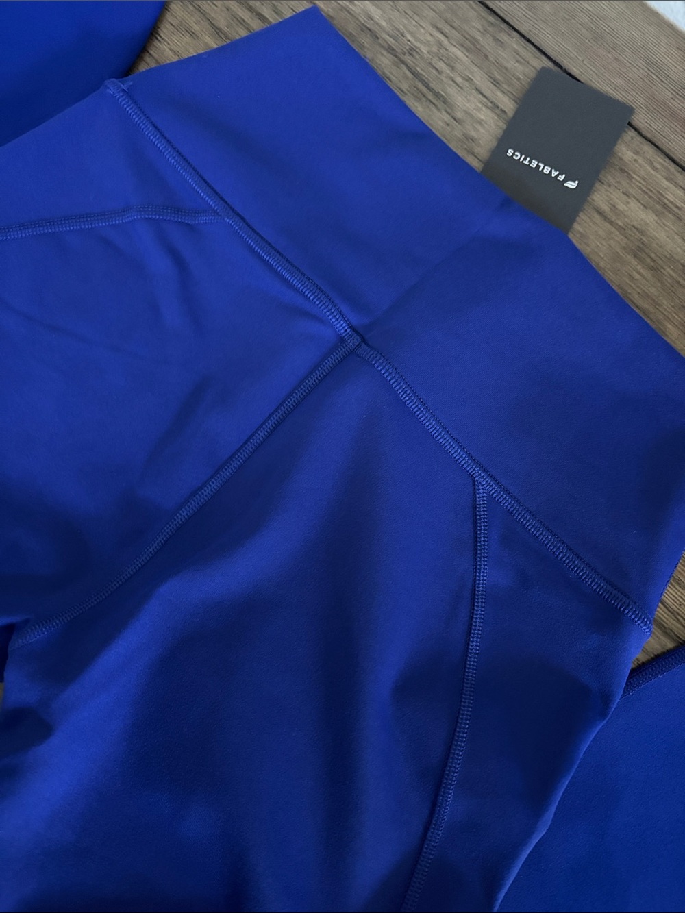 NWT [Fabletics] Define PowerHold High-Waisted Leggings 7/8 Admiral Blue Womens S - Picture 11 of 13